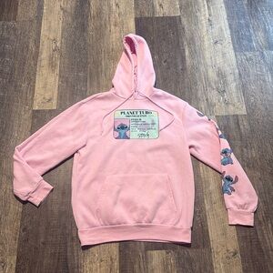 Disney LIilo & Stitch Pink Hoodie Driver License Planet Turo Women’s Medium